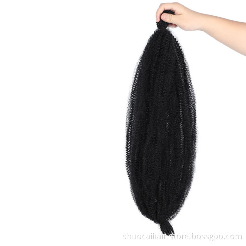 8inch Short Crochet Marley Hair Soft Afro Kinky Twist Crochet Braids Synthetic Braiding Hair Black Brown